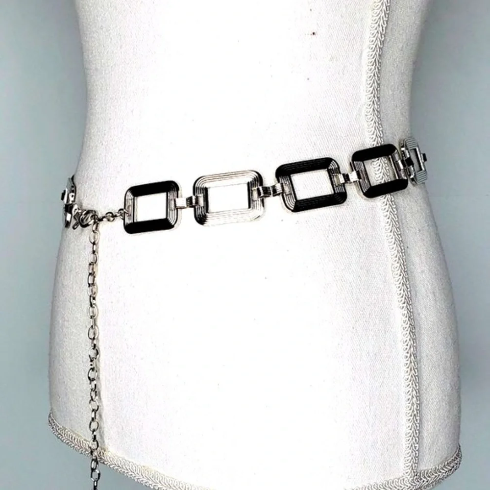 New‎ Silver Rectangle Chain Link Dressy Accessory Belt